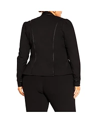 City Chic Women's Piping Praise Jacket