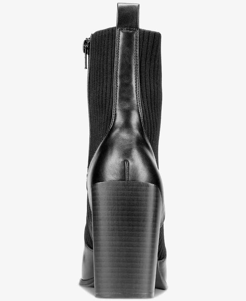 Wild Pair Trinityy Pointed-Toe Pull-On Knit Dress Booties, Created for Macy's