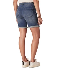 Democracy Petite "Ab"solution Cuffed Denim Shorts