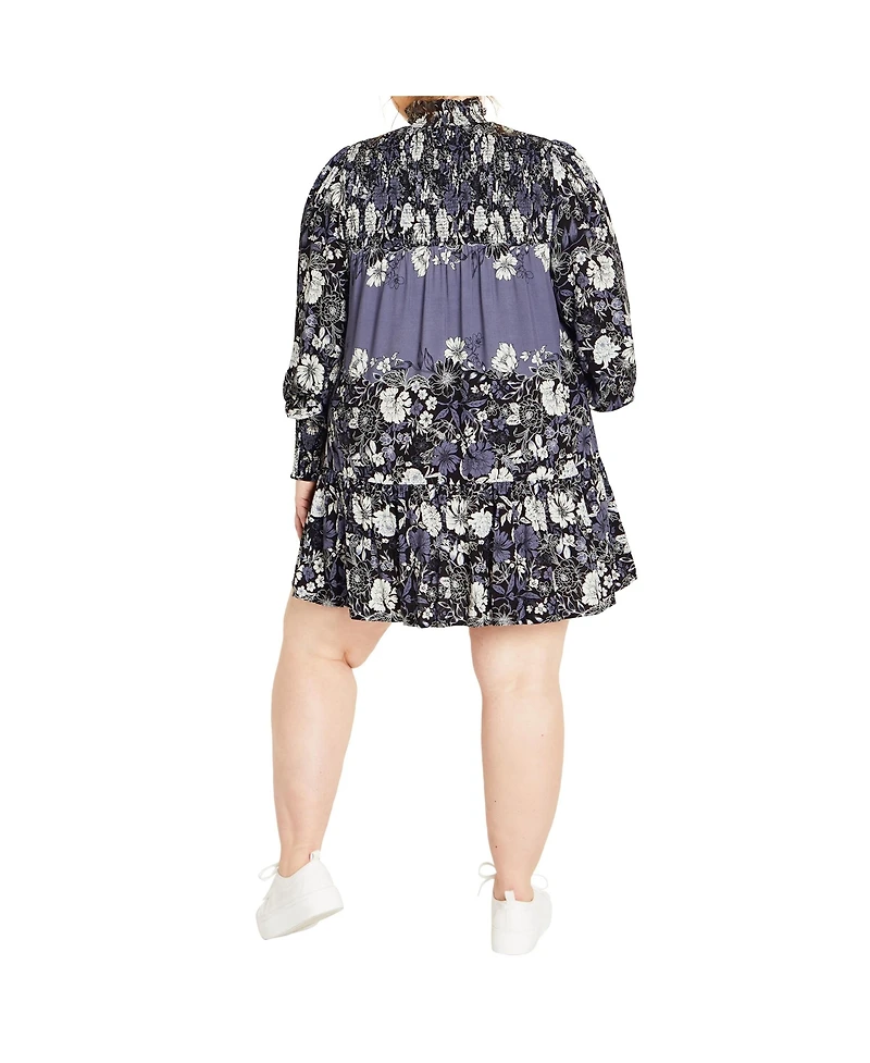 City Chic Plus Cassia Placement Dress