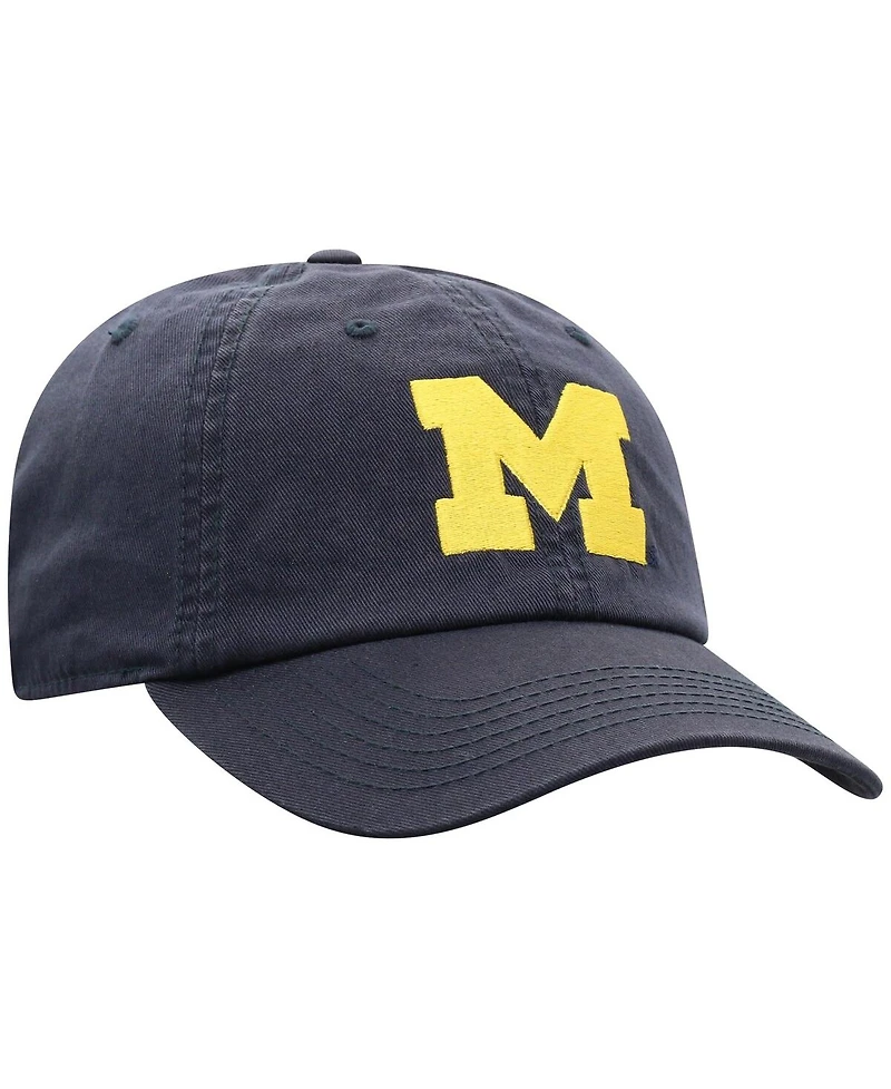 Top of the World Men's Navy Michigan Wolverines Team Logo Washed Adjustable Hat