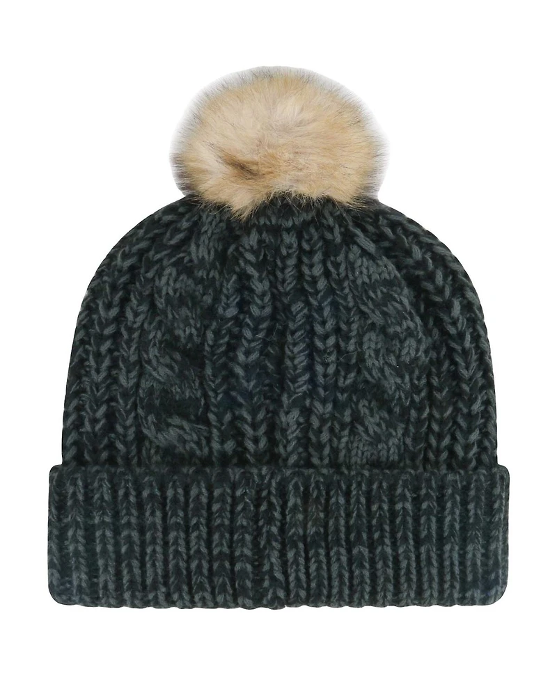 '47 Brand Women's Black Kansas City Chiefs Meeko Cuffed Knit Hat with Pom