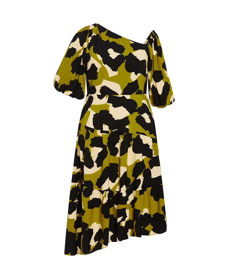 City Chic Plus Size Aria Print Dress