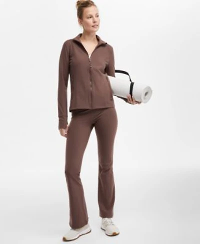 Id Ideology Womens Soft Full Zip Jacket High Rise Flare Leggings Exclusively At Macys