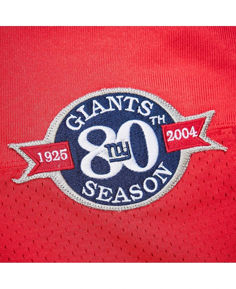 Mitchell & Ness Men's Eli Manning Red New York Giants 2004 Authentic Throwback Retired Player Jersey