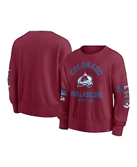 Fanatics Women's Burgundy Colorado Avalanche Go Team Pullover Sweatshirt