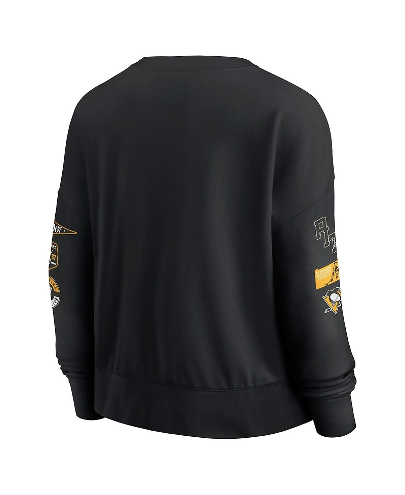 Fanatics Women's Black Pittsburgh Penguins Go Team Pullover Sweatshirt