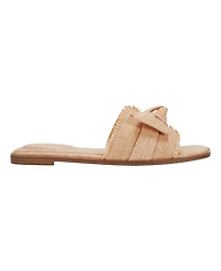 Bandolino Women's Vallen Knotted Bow Flat Slide Sandals