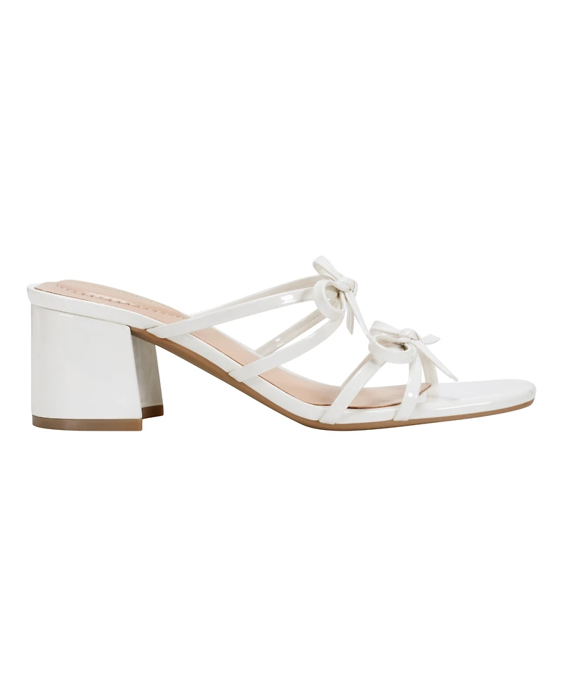 Bandolino Women's Margil Strappy Bow Block Heel Sandals