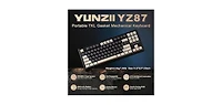 Yunzii YZ87 75% Gasket Mechanical Keyboard, Tkl Wireless Hot Swappable Bluetooth Gaming Keyboard with 4-Layer Padding, BT5.0/2.4Ghz/Type-c Nkro Rgb Ba