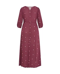 City Chic Plus Size Ulla Embroidered Dress