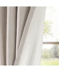 Linen Blend Total Blackout Grommet Curtains Pair