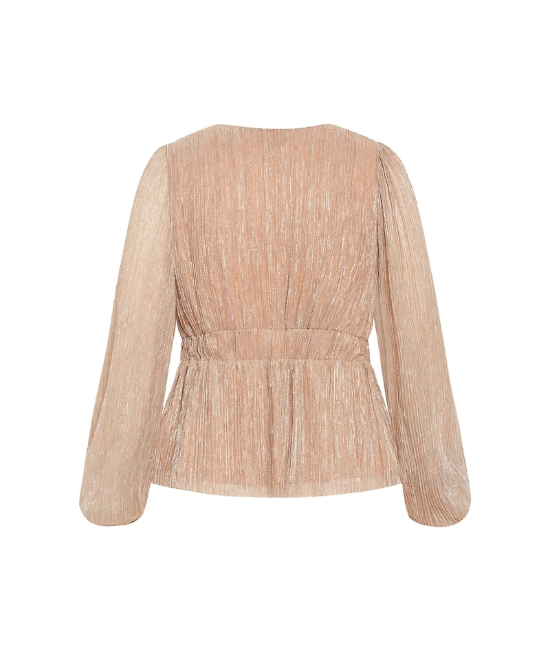 City Chic Plus Lilian Sparkle Top