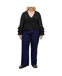 City Chic Plus Size Trixie Ruffle Top