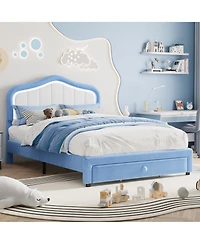 gaomon Full Upholstered Bed Frame with Storage Drawers