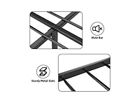 gaomon King Bed Frame, Metal Platform Bed Frame with Rustic Vintage Soft-breaded Headboard and Footboard, Noise Free, No Box Spring Needed, Easy Assem