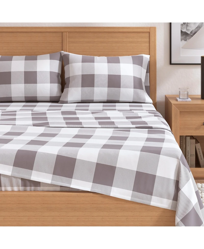 Linery & Co. 100% Turkish Cotton Flannel Printed Sheet Set
