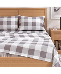 Linery & Co. 100% Turkish Cotton Flannel Printed Sheet Set