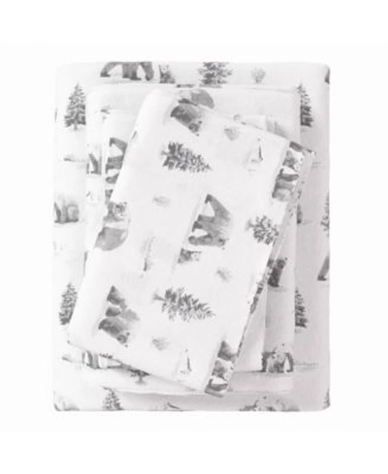 Linery Co. Ultra Soft Turkish Cotton Flannel Lodge Print Sheet Set