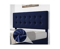 gaomon Queen Size Bed Frame with 4 Storage Drawers and Headboard, Velvet Upholstered Platform Bed Frame with Wooden Slats Support