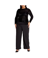 City Chic Plus Sienna Zebra Top