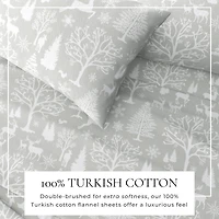 Linery & Co. Ultra-Soft Turkish Cotton Flannel Lodge Print Sheet Set 