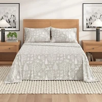 Winter Turkish Cotton Double Brushed Flannel Bed Sheet Set