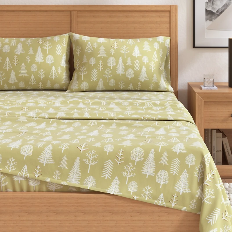 Linery & Co. Ultra-Soft Turkish Cotton Flannel Lodge Print Sheet Set