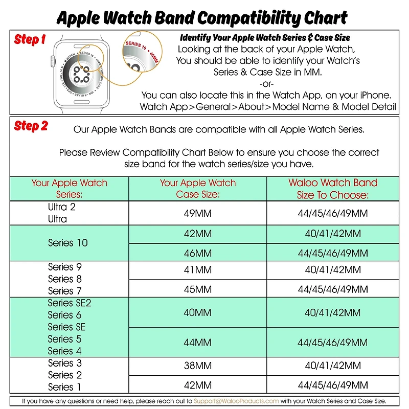 Waloo Sparkly Brilliance Leather Band For Apple Watch