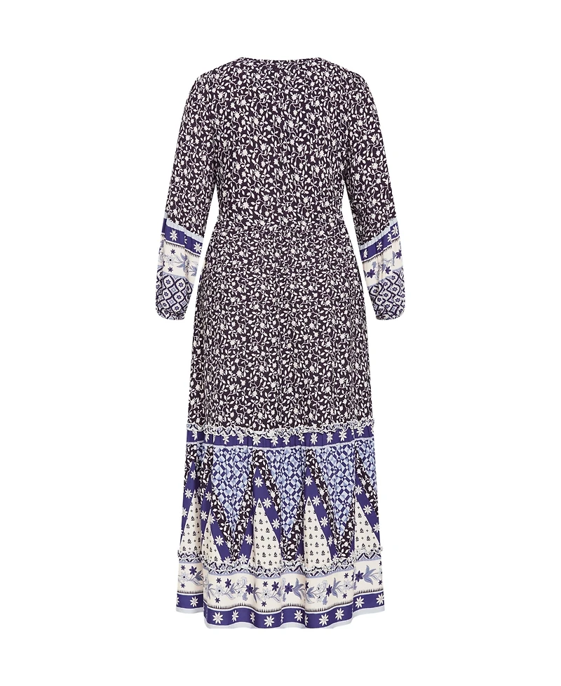 Plus Faith Placement Maxi Dress