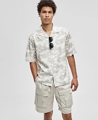 Mode of One Men's Glass Regular-Fit Camouflage Button-Down Camp Shirt, Macy's Exclusive