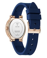 Guess Women's Analog Blue Silicone Watch, 32mm