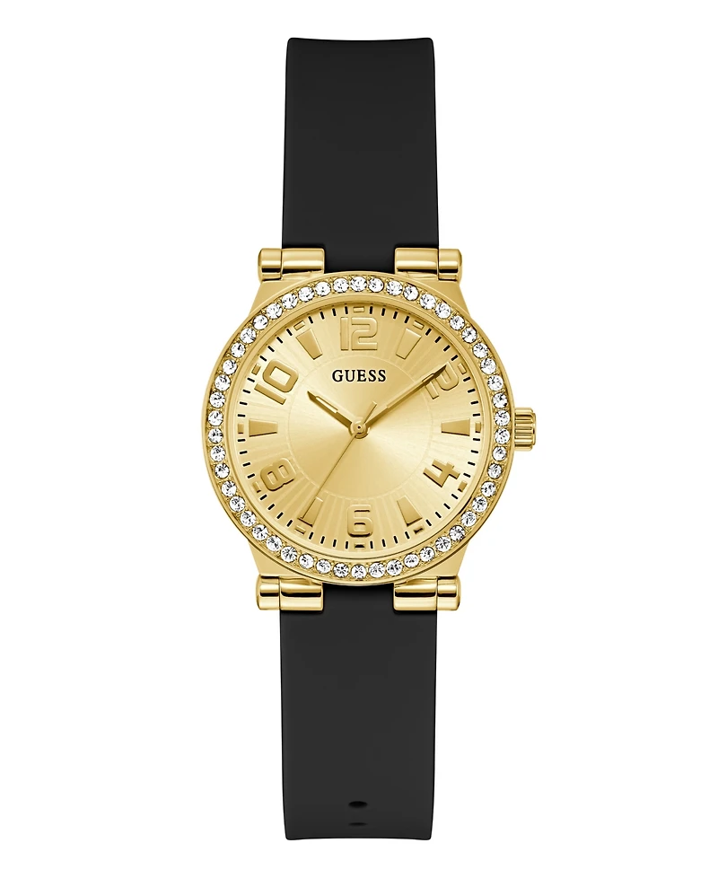 Guess Women's Analog Black Silicone Watch, 32mm