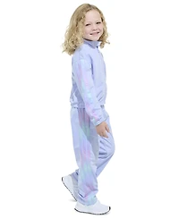 adidas Toddler & Little Girls Long-Sleeve Printed 3-Stripe Fashion Tricot Jacket & Pants, 2 Piece Set