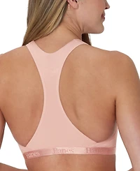 Hanes Women's 2-Pack Originals SuperSoft Ultimate V-Neck Racerback Bralette DUS201
