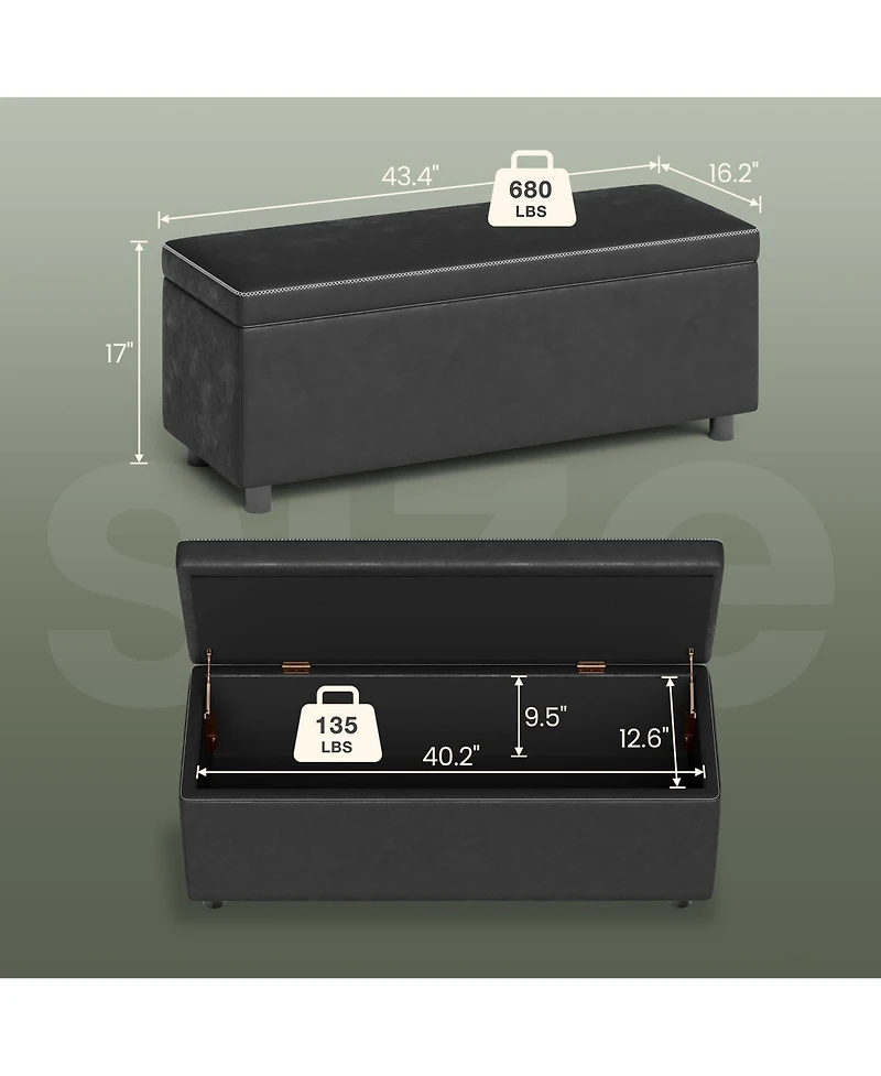 gaomon Storage Ottoman Bench