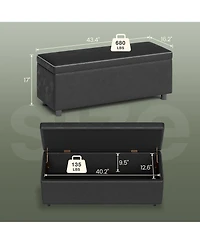 gaomon Storage Ottoman Bench