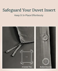 Luxury 3-Piece Duvet Cover Set - 400 Thread Count 100% Cotton Sateen