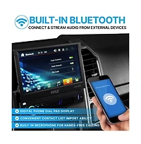 Pyle Single Din Car Stereo Receiver, 7 Motorized Touchscreen, Bluetooth, 320W