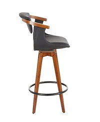 Lumisource 36" Bamboo Oracle Mid-Century Modern Counter Stool