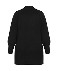 City Chic Plus Longline Split Sweater