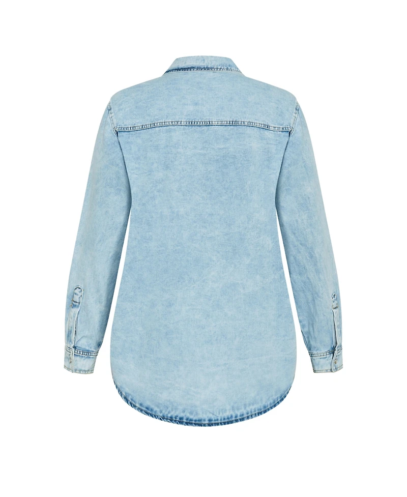City Chic Plus Denim Ivy Shirt