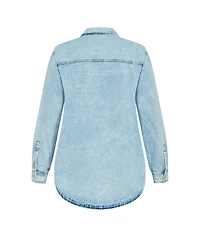 City Chic Plus Denim Ivy Shirt