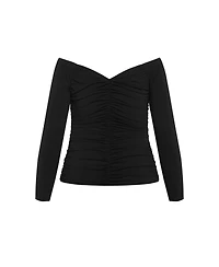 City Chic Plus Ruched Sally Top