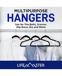 Bakken- Swiss Lifemaster Premium Quality Velvet Non-Slip Clothes Hangers