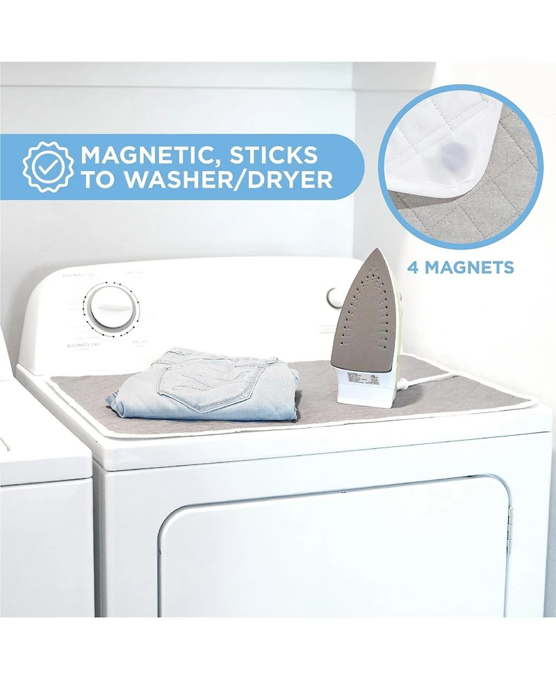 Florida Brands Ironing mat, Magnetic Laundry mat, 28.25” x 19” Quilted for Washer and Dryer Countertop