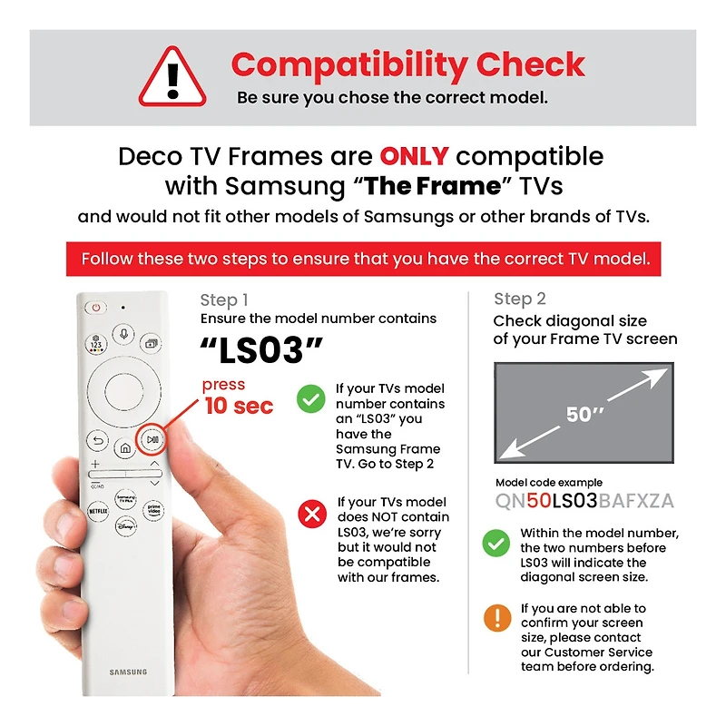 Deco Tv Frames 55" Frame for Samsung The Frame Tv 2021-2025