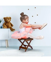 Sorbus Bamboo Folding Step Stool Bench - Great for Bathroom, Spa, Sauna, Wooden Seat