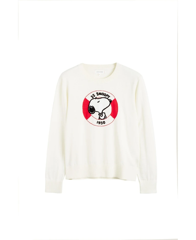 Chinti & Parker Women's Snoopy Nautical Breton Sweater