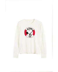 Chinti & Parker Women's Snoopy Nautical Breton Sweater